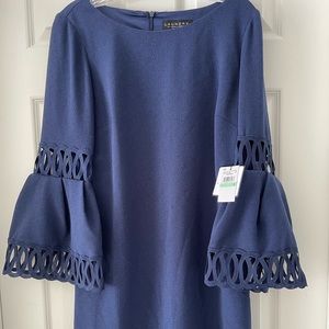 Purple women’s new with tags size 8 dress Laundry. Beautiful sleeves.
